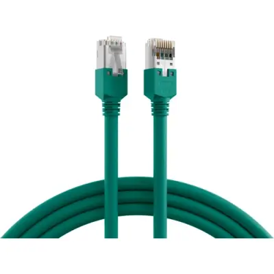 Patch cable, RJ45 plug, straight to RJ45 plug, straight, Cat 5e, S/UTP, PVC, 2 m, green, K8706.2 - 1