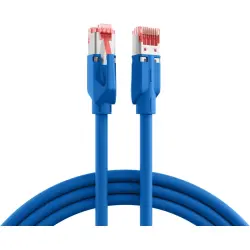 Patch cable, RJ45 plug, straight to RJ45 plug, straight, Cat 6A, S/FTP, LSZH, 1 m, blue, K8708BL.1