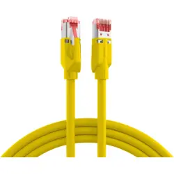 Patch cable, RJ45 plug, straight to RJ45 plug, straight, Cat 6A, S/FTP, LSZH, 5 m, yellow, K8708GE.5