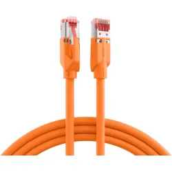 Patch cable, RJ45 plug, straight to RJ45 plug, straight, Cat 6A, S/FTP, LSZH, 2 m, orange, K8708OR.2