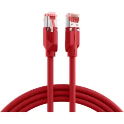 Patch cable, RJ45 plug, straight to RJ45 plug, straight, Cat 6A, S/FTP, LSZH, 5 m, red, K8708RT.5