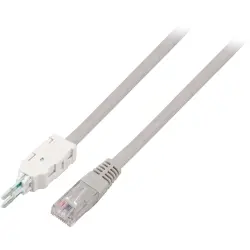 Patch cable, RJ45 plug, straight to LSA plug, straight, 2 m, gray, 46131.2