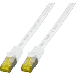 Patch cable, RJ45 plug, straight to RJ45 plug, straight, Cat 6A, S/FTP, LSZH, 30 m, white, MK7001.30W