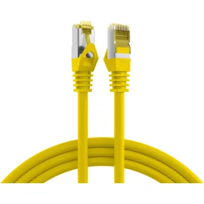 Patch cable, RJ45 plug, straight to RJ45 plug, straight, Cat 6A, S/FTP, LSZH, 7.5 m, yellow, MK7001.7,5Y - 1