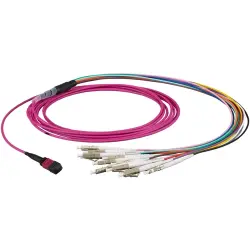 FO patch cable, LC duplex to MTP-F, 3 m, OM5, MTPF12LCOM5-3