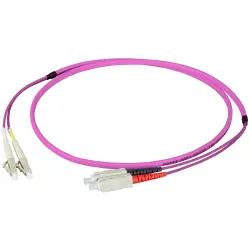 FO patch cable, LC duplex to SC duplex, 1 m, OM4, multimode 50/125 µm, O0323FT.1