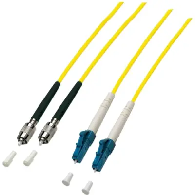 FO patch cable, FC to LC duplex, 7.5 m, OS2, singlemode 9/125 µm, O0340.7,5 - 1