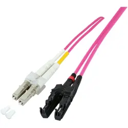 FO patch cable, E2000 to LC duplex, 3 m, OM4, multimode 50/125 µm, O0341.3