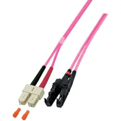 FO patch cable, E2000 to SC duplex, 3 m, OM4, multimode 50/125 µm, O0342.3