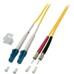 FO patch cable, DIN to LC duplex, 10 m, OS2, singlemode 9/125 µm, O0349.10