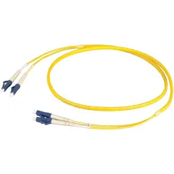 FO patch cable, LC duplex to LC duplex, 0.5 m, OS2, singlemode 9/125 µm, O0350FT.0,5
