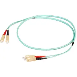 FO patch cable, SC duplex to SC duplex, 40 m, OM3, multimode 50/125 µm, O7413FT.40