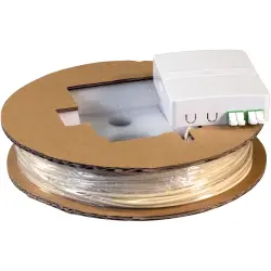 FO in-house connection box, pre-assembled, G657.A2 singlemode, 2 x LC/APC duplex, (W x H x D) 100 x 80 x 22 mm, white, 53670.80