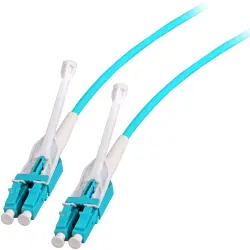 Duplex-jumper, LC to LC, 2 m, OM3, multimode 50/125 µm, DJP-LCLCOM3-UNI-2