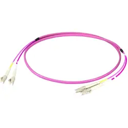 Duplex-jumper, LC duplex to LC duplex, 50 m, OM4, multimode 50/125 µm, O0319FT.50