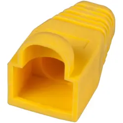 Cable grommet, cable Ø 6.6 mm, with detent lever protection, plastic, yellow, 37546.5-100, package with 100 pieces