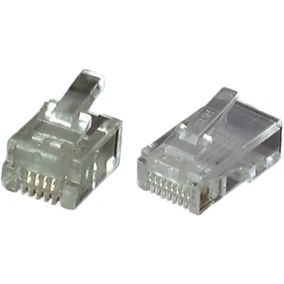 Plug, RJ12, 6 pole, 6P6C, crimp connection, 37518.1-100, package with 100 pieces - 1