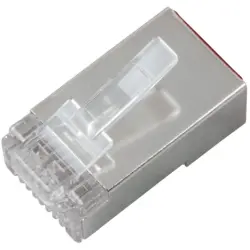 Plug, RJ45, 8 pole, Cat 5e, crimp connection, 37541.3-100, package with 100 pieces