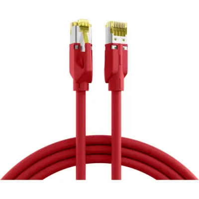 Patch cable, RJ45 plug, straight to RJ45 plug, straight, Cat 6A, S/FTP, LSZH, 2 m, red, K8560RT.2 - 1