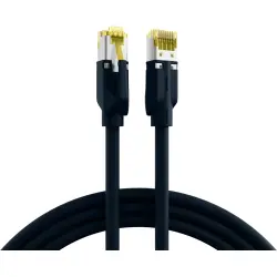 Patch cable, RJ45 plug, straight to RJ45 plug, straight, Cat 6A, S/FTP, LSZH, 50 m, black, K8560SW.50