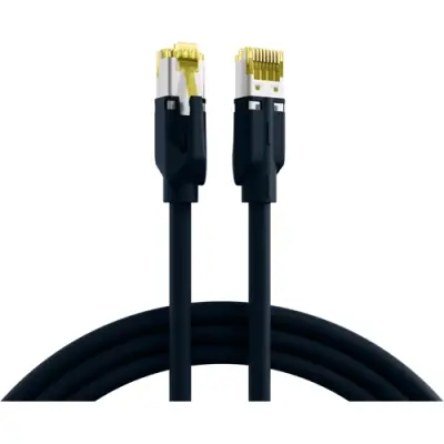 Patch cable, RJ45 plug, straight to RJ45 plug, straight, Cat 6A, S/FTP, LSZH, 50 m, black, K8560SW.50 - 1