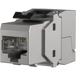 Keystone socket, RJ45, 8 pole, 8P8C, Cat 6A, IDC connection, panel mounting, E-20070