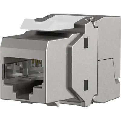 Keystone socket, RJ45, 8 pole, 8P8C, Cat 6, IDC connection, panel mounting, E-20072 - 1