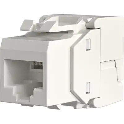 Keystone socket, RJ45, 8 pole, 8P8C, Cat 6, IDC connection, panel mounting, E-20081 - 1