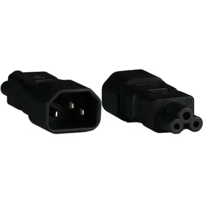 Power adapter IEC C14 to C5, black - 1