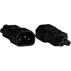 Power adapter IEC C14 to C5, black