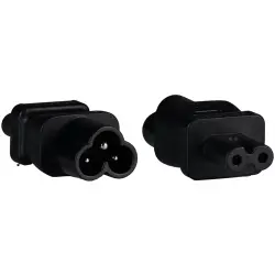 Power adapter IEC C6 to C7, black