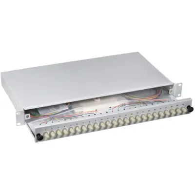 FO splice box, 12 x 50/125 OM2, 12 x ST, (W x H x D) 483 x 44.5 x 244 mm, gray, B70006.12 - 1