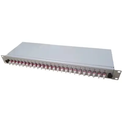 Breakout box, OM4 multimode, 12 x LC duplex, (W x H x D) 482 x 44 x 170 mm, gray, B65901.12OM4 - 1