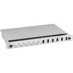 FO splice box, 48 x 9/125 OS2, 24 x LC duplex, (W x H x D) 483 x 44.5 x 244 mm, black, BA71921TS.48