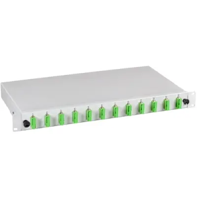 FO splice box, 48 x 50/125 OM5, 24 x SC duplex, (W x H x D) 483 x 44.5 x 244 mm, gray, BA71203.48OM5 - 1