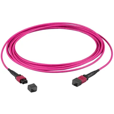 FO patch cable, MTP-F to MTP-F, 10 m, OM4, multimode 50/125 µm, MTPF12MTPFOM4-10 - 1
