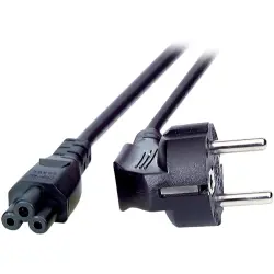 Power cord, Europe, plug type E + F, angled on C5 socket, straight, black, 5 m, EK552.5V2