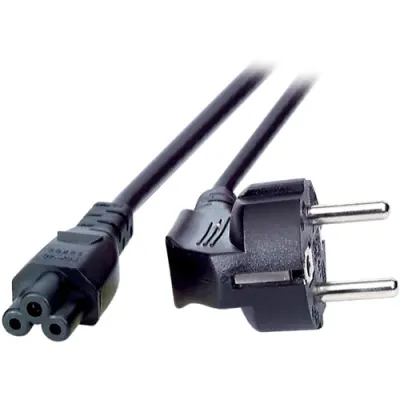 Power cord, Europe, plug type E + F, angled on C5 socket, straight, black, 5 m, EK552.5V2 - 1