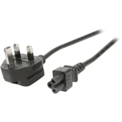 Power cord, UK, plug type G, angled on C5 socket, straight, H05VV-F3G0.75 mm², black, 1.8 m, EK499.1,8 - 1