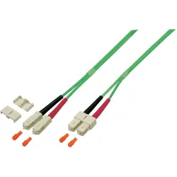 Duplex-jumper, SC duplex to SC duplex, 0.5 m, OM5, multimode 50/125 µm, O0318.0,5OM5