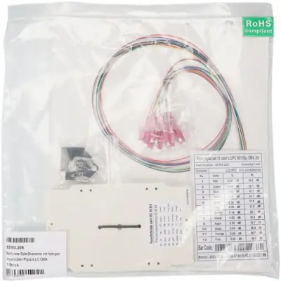 FO splice box, OM4 multimode, LC, (W x H x D) 155 x 8 x 92 mm, 53100.205 - 1