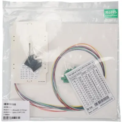 FO splice box, OS2 singlemode, LC/APC, (W x H x D) 155 x 8 x 92 mm, 53100.212 - 1