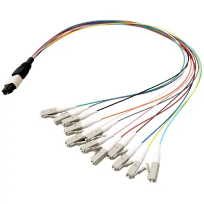 Fanout cable, MTP-M to LC, 0.4 m, OM4, multimode 50/125 µm, MTPM08LCOM4-0,4 - 1