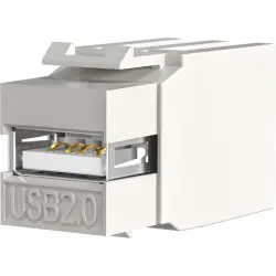 Keystone installation adapter, USB socket type A 2.0 to USB socket type A 2.0, straight, EB498V2