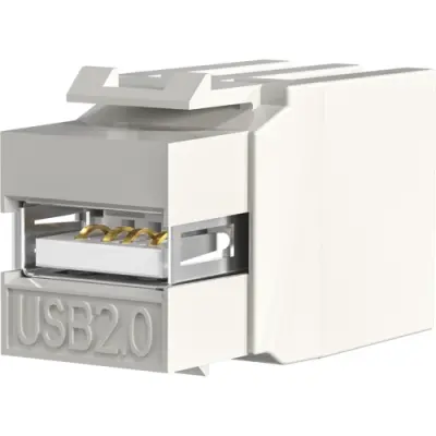 Keystone installation adapter, USB socket type A 2.0 to USB socket type A 2.0, straight, EB498V2 - 1