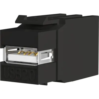 Keystone installation adapter, USB socket type A 2.0 to USB socket type A 2.0, straight, EB527V2 - 1