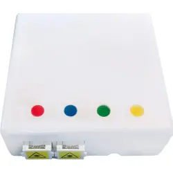 FTTH connection box, 4 x LC/SC, (W x H x D) 80 x 80 x 28 mm, white, FTTH-BOX-IN-7