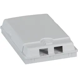 FTTH connection box, 2 x SC Simplex/LC Duplex/E2000, (W x H x D) 84 x 24 x 130 mm, white, FTTH-BOX-IN-2