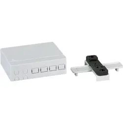 FTTH connection box, 4 x SC Simplex/LC Duplex/E2000, (W x H x D) 101 x 81 x 29 mm, white, FTTH-BOX-IN-5