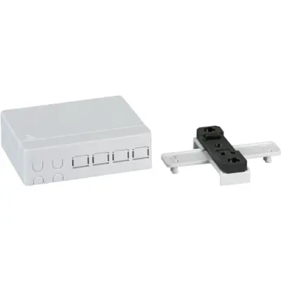 FTTH connection box, 4 x SC Simplex/LC Duplex/E2000, (W x H x D) 101 x 81 x 29 mm, white, FTTH-BOX-IN-5 - 1